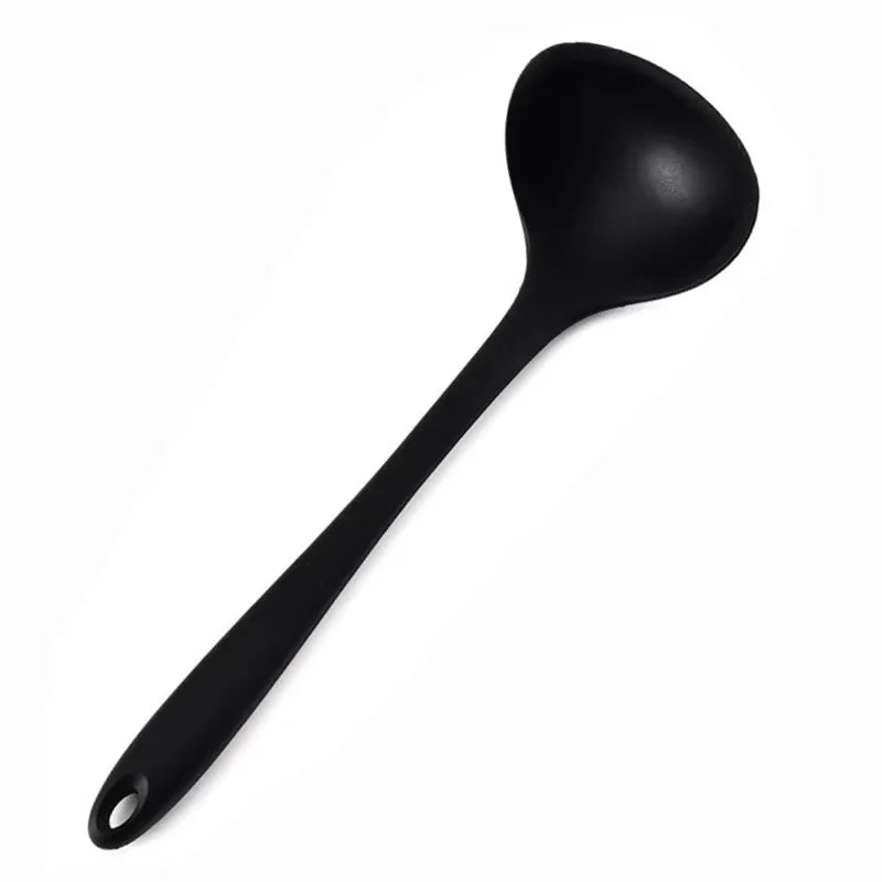Silicone Ladles Soup Spoons Nonstick Heat Resistant Large Soup Ladle with Long Handle for Home Kitchen Cooking