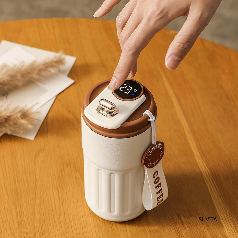 Termo 450ml con Pantalla Inteligente de Temperatura | Acero Inoxidable 316 | Taza Térmica de Oficina