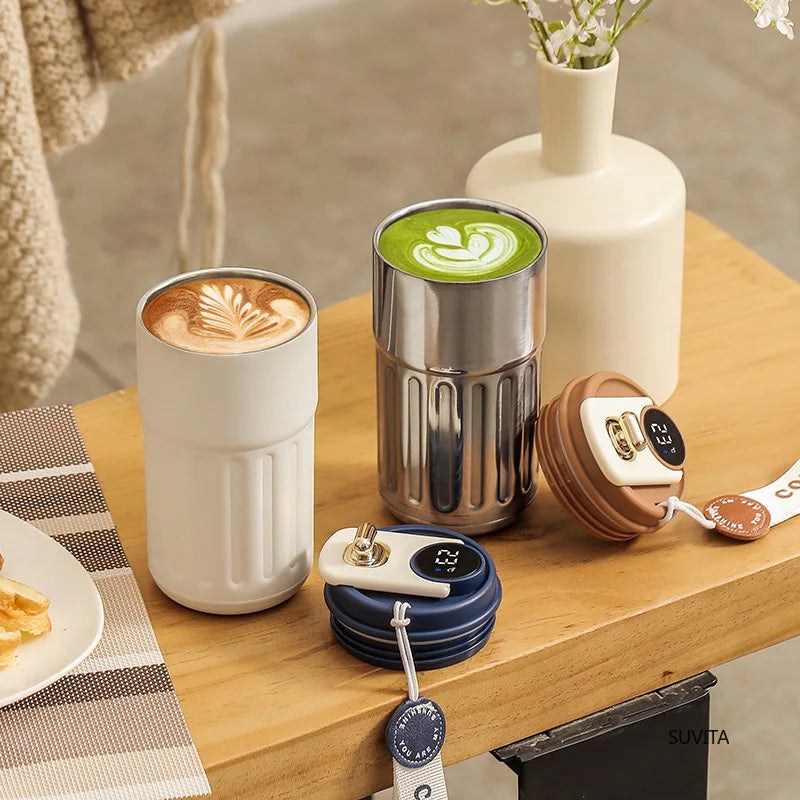 Termo 450ml con Pantalla Inteligente de Temperatura | Acero Inoxidable 316 | Taza Térmica de Oficina